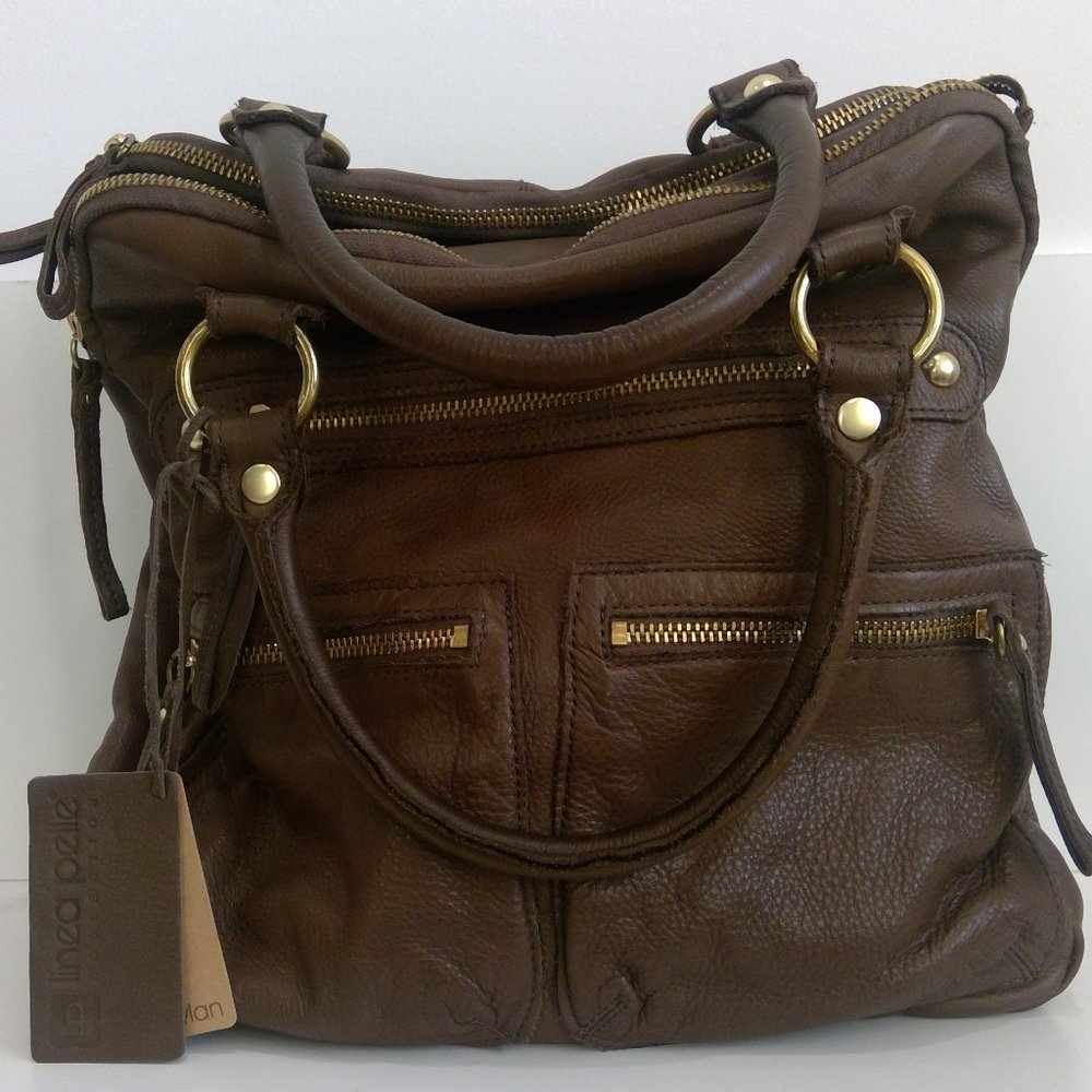 Linea Pelle Dylan Zip Shoulder Tote - Picture 1 of 12